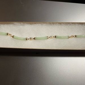 14K gold Jade bracelet